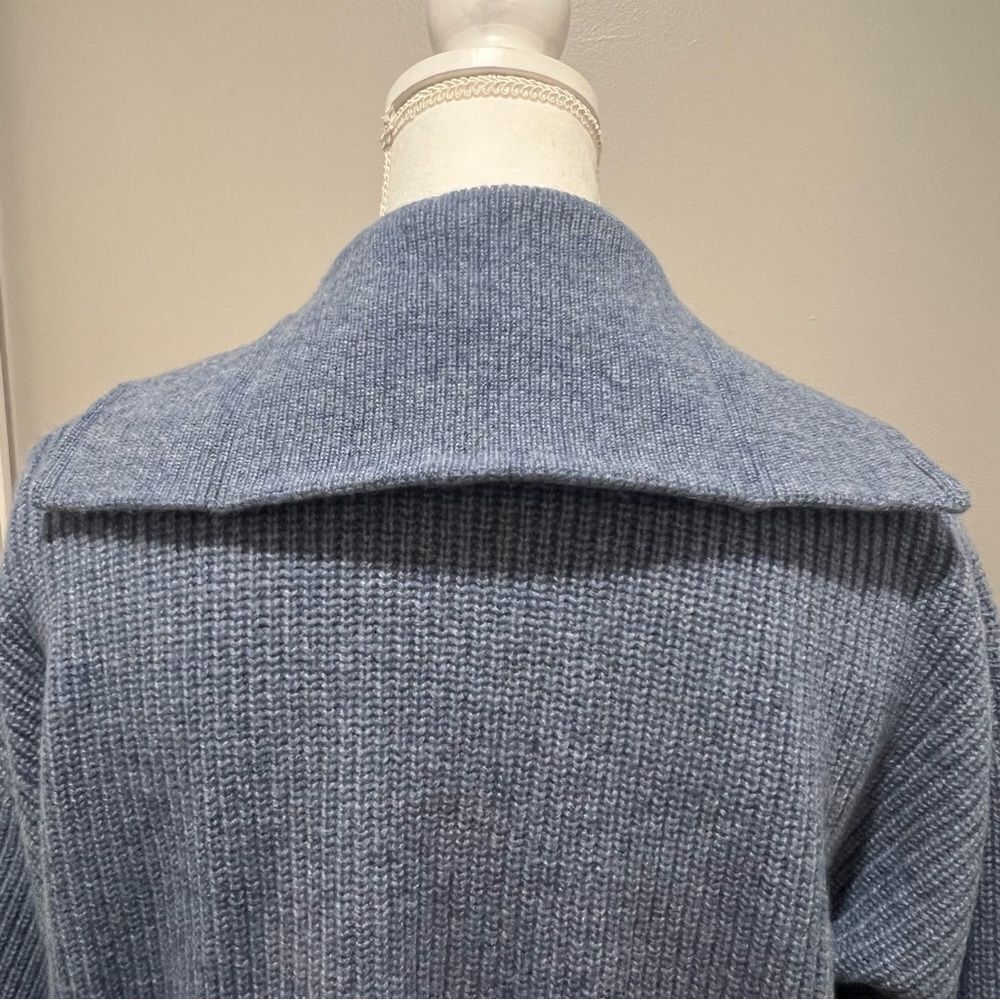 NWT Revolve One Grey Day women's cashmere quarter zip sweater size large - Picture 8 of 9